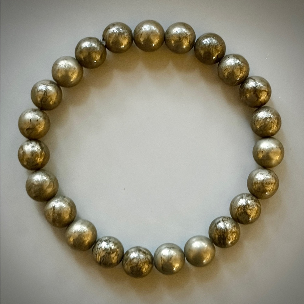 Pyrite Handcrafted Bead Bracelet